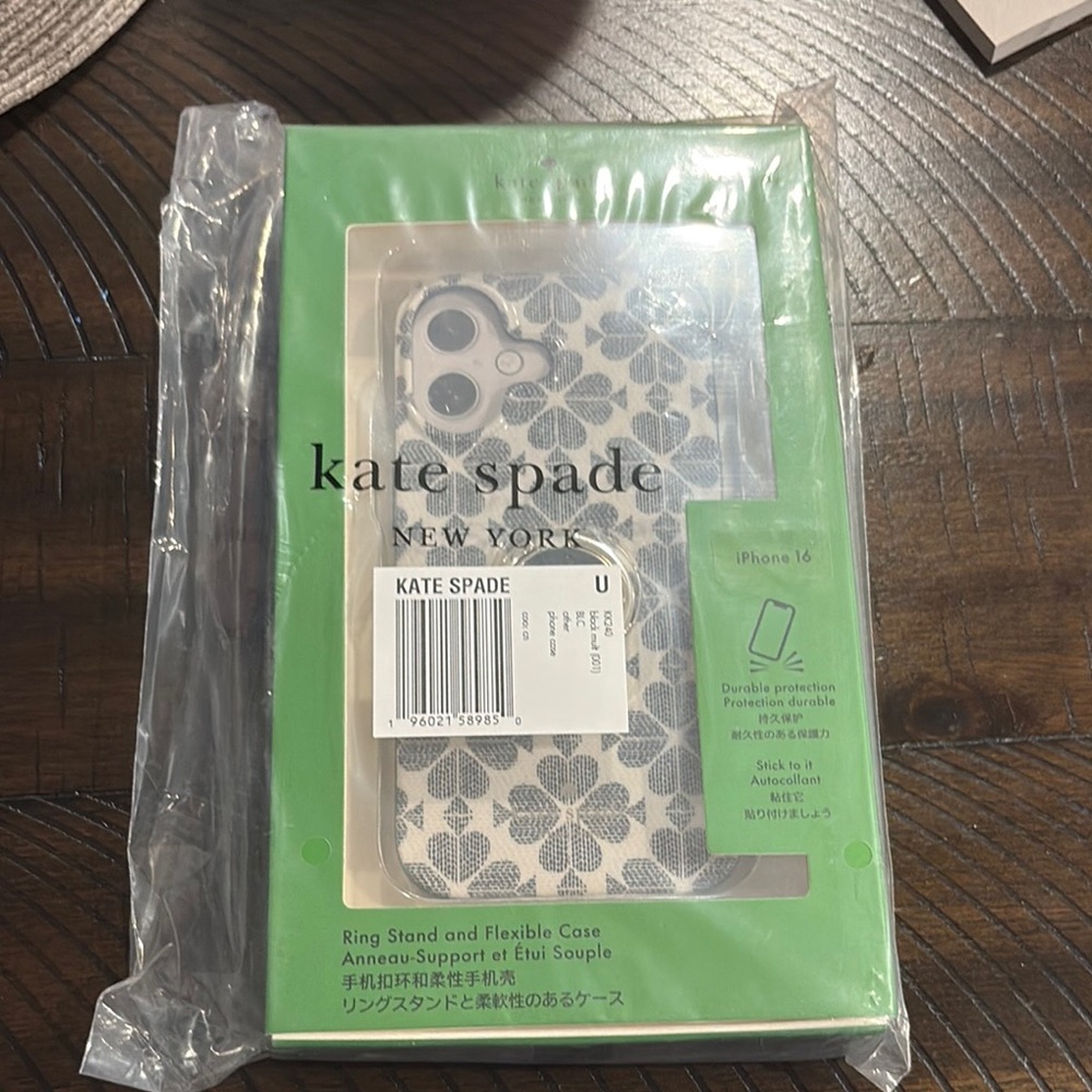 Kate Spade Black and White Floral iPhone 16 Case